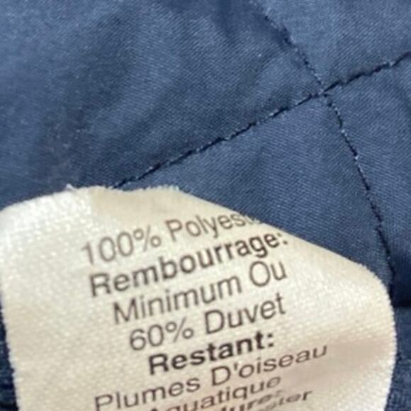 J.Crew Women's Blue Sleeveless Full Zip Quilted Down Puffer Coat Jacket Vest S - Picture 4 of 4